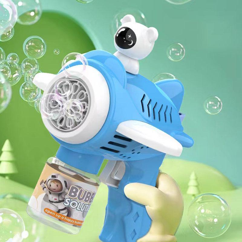 New Little Bear Bubble Gun Kids Toy Bubbles Machine Automatic Soap Blower With Light Summer Outdoor Party Games Children Gift