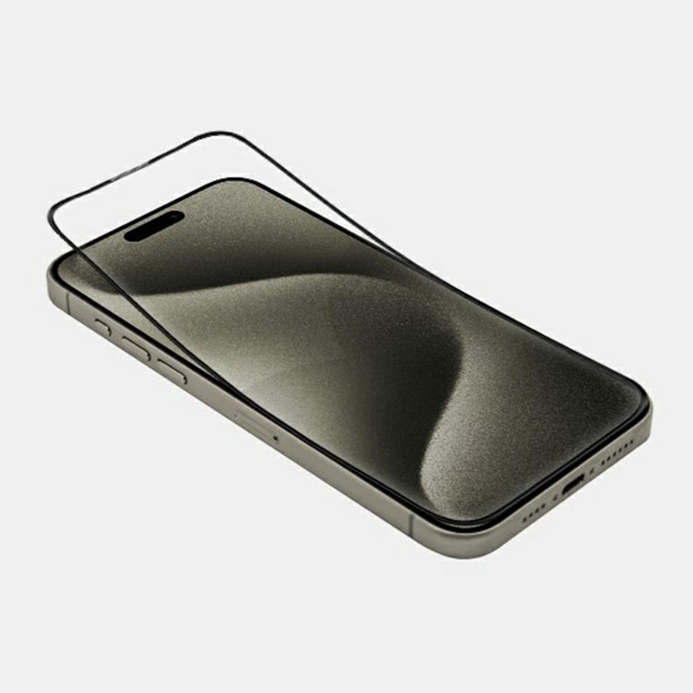 KZDOO For iPhone 16 Pro Anti-Dust Clear Screen Protector 3D Curved AB Glue Tempered Glass Film