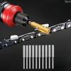 16pcs Diamond Chainsaw Sharpener Set, Titanium Coated Corundum Grinding Bits for Chain Saw, Artificial Jade, Glass, Metal, Wood Sharpening-Uncharged