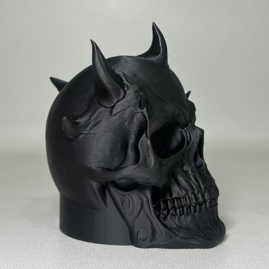 Trailer Dust Cover Horned Demon Skull Tow Cover Heavy-Duty 3D Printed One-Piece Molded Tow Bar Cap Matte Texture Trailer Accessory