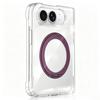 For iPhone Duo Fold Case Transparent Magnetic  rotate stand Protective Back Cover For MagSafe Wireless Charging Phone Shell
