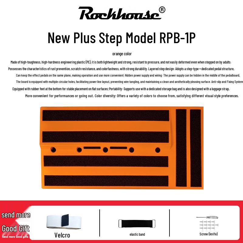 Güç Rayı ve Montaj Braketli ROCKHOUSE Çift Katmanlı Basamaklı Gitar Pedal Tahtası, Taşınabilir Tasarım