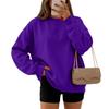 Damen Rundhals Locker Sitzender Pullover Hoodie Sweatshirt für Lässige Tägliche Kleidung
