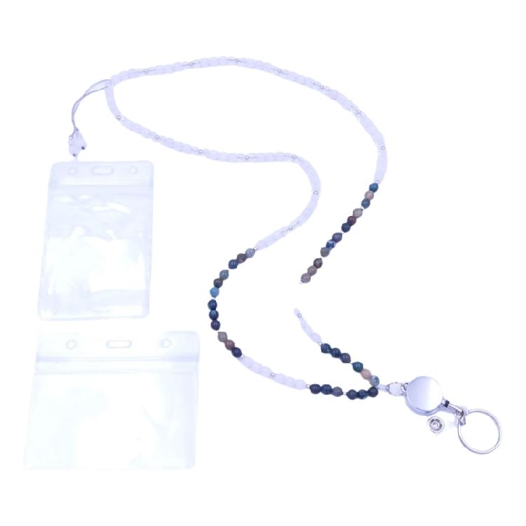 Beaded Lanyard with Card Holder ID Badge Holder Key Lanyards Teacher Lanyards Beautiful Neck Strap for Students