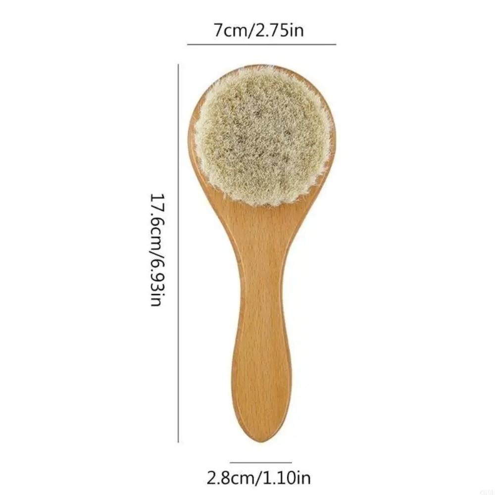 Natural Cradle Cap Brush Wooden Handle Infant Hair Brush High Quality Baby Hair Brush