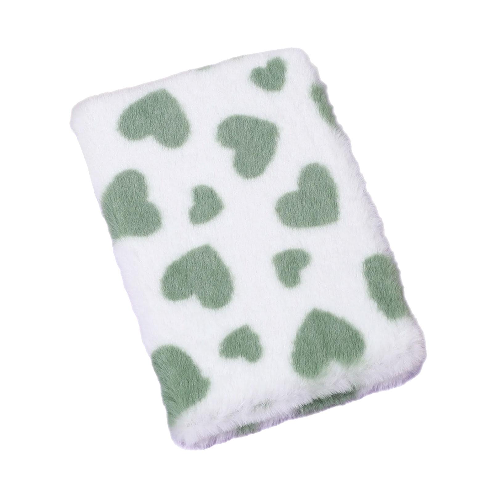 

Плюшевый блокнот формата А5 на 80 листов, эстетичный блокнот, мультяшный журнал, ежедневные блокноты, канцелярские блокноты для студентов зелёный