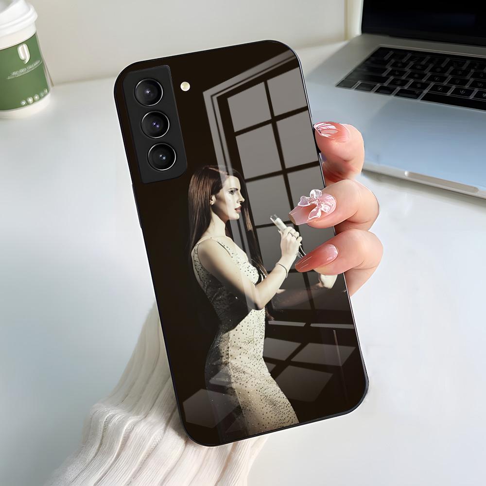 Lanas-w-Del-R-Rey Phone Case For Samsung S26 S25 S24 FE S23 S22 S21 Plus S20 Ultra Note20Ultra Black Glass Cover