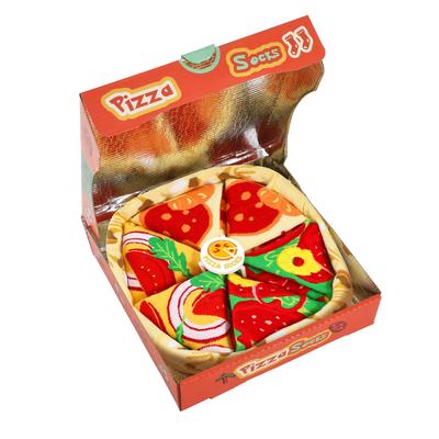 Pizza Kutusu Çorapları Şık Komik Noel Doğum Günü Hediyesi Lise Çocukları İçin Pratik Popüler Hediye Komik Ürünler 4 Çift Set [AGRIMONY] Erkek