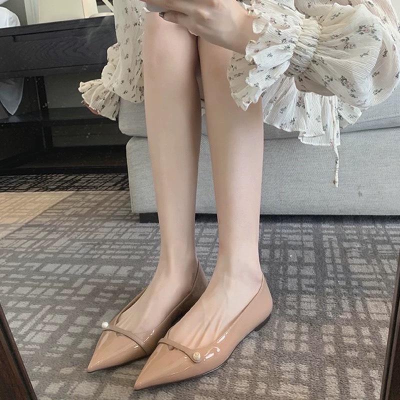 Inner height increase of 5 cm shallow mouth pointed single shoes women's 2025 new French single shoes women's soft leather soft sole evening shoes