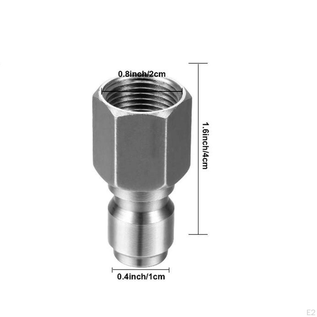 NPT 3/8 Quick Connect Plug, Pressure Washer Coupler Connector Hose Adapter Fitting for
