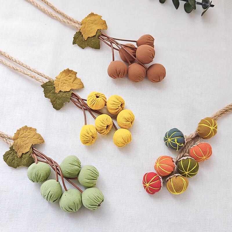 Fabric Pumpkin Curtain Tiebacks