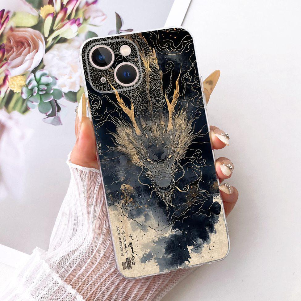 Transparent For iPhone 13 Case Cover Cute Cat Fashion Butterfly Funny Painted Casing A2633 A2482 A2631 A2634 A2635