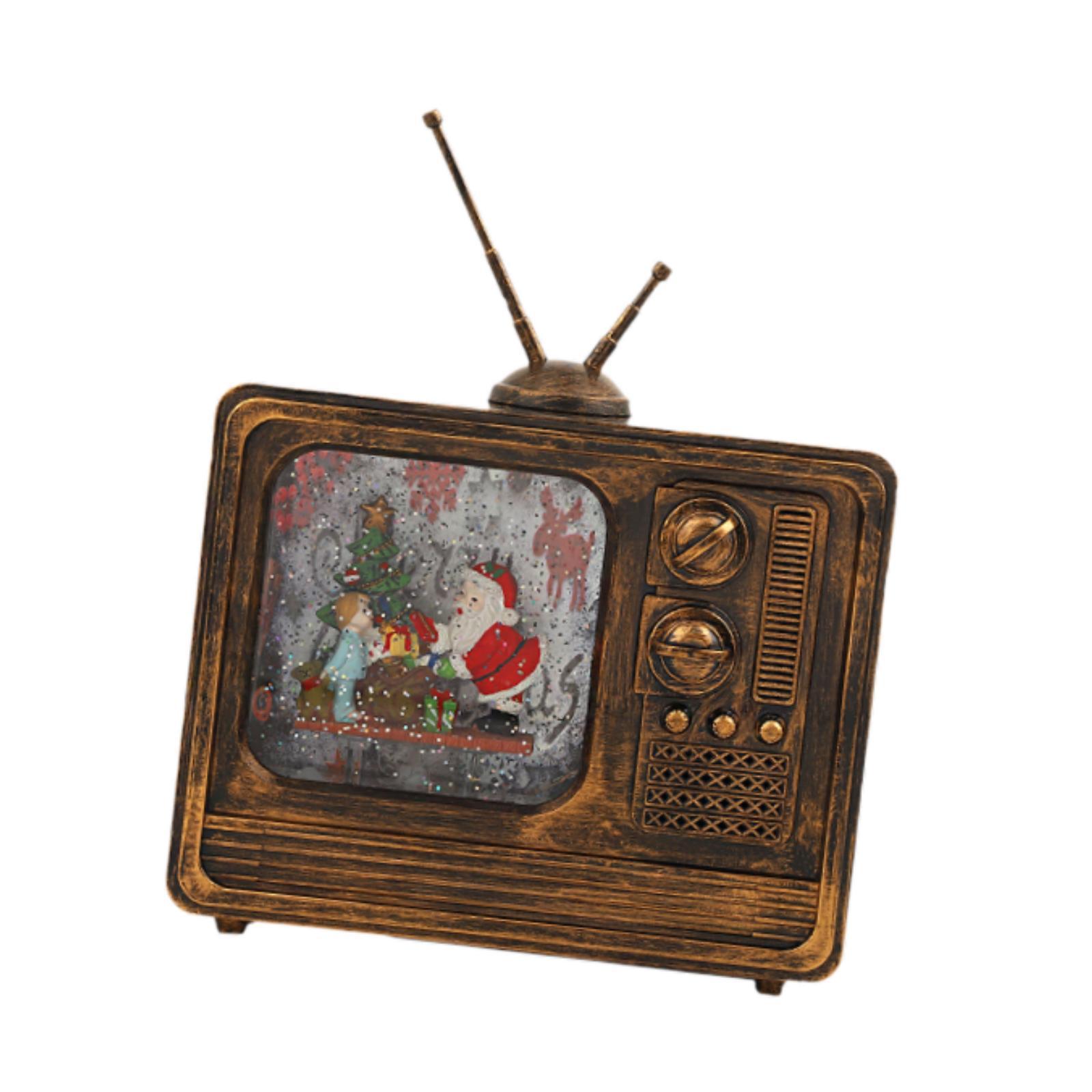 

Christmas Musical Box Retro Crafts Night Light for Gifts Bookshelf Christmas