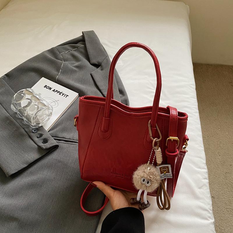 Fashion Portable Tote Bag Versatile Shoulder Women's Bag Premium Messenger Bag Casual Retro Bucket Bag