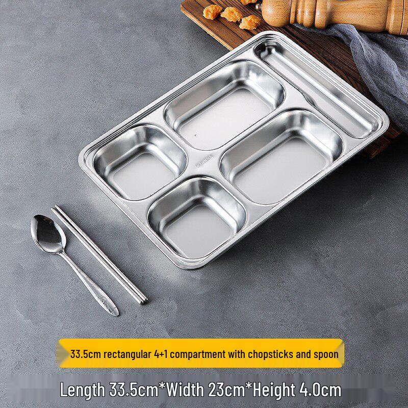 Sweet Yaya Stainless Steel Divided Dining Tray