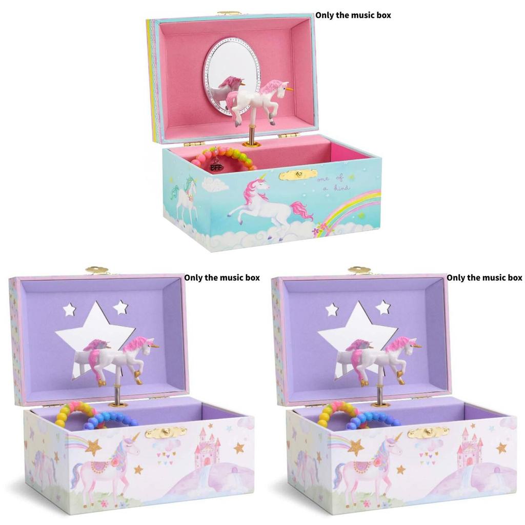 Unicorn Children's Music Box Jewelry Organizer New Year Birthday Gift Multifunctional Ce Certified