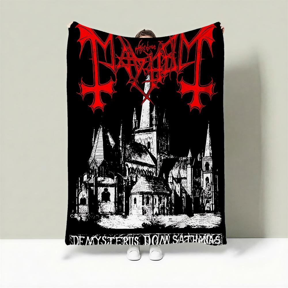 Band M-Mayhem Throw Lightweight 240g Flannel Blanket Soft Skin-friendly for Summer Cooling