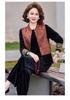 Elegant Spring/Autumn Three-Piece Set: Stylish Chinese-Style Vest & Top for Middle-Aged Women