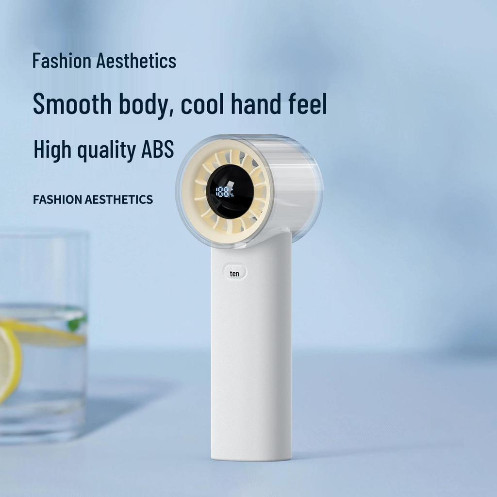 Smart Digital Display Handheld Fan with Hundred-Speed Adjustment - Portable & Powerful Outdoor Mini Fan