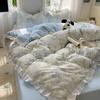 Class A Maternal And Infant Grade Lace Super Soft Washed Cotton4-Pcs Set, Household High-End Bed Sheet Quilt Cover 60 Pcs