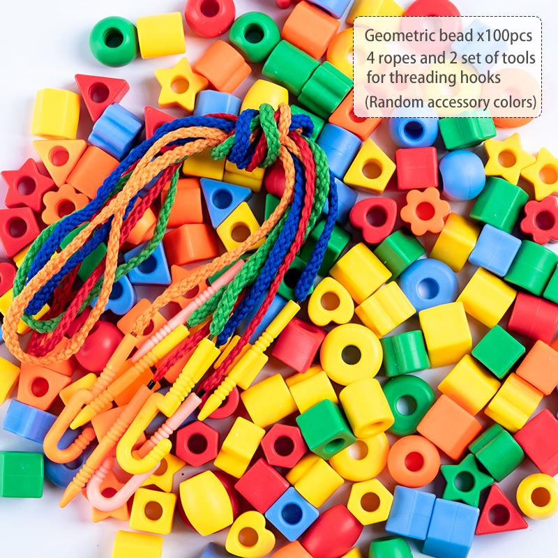 Beaded Diy Handmade Puzzle Wearing Beads Building Blocks EarlyEducation Geometry Shape Bracelet Toy