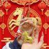 999 Pure Gold Year of the Horse Keychain: Attract Wealth and Good Luck—Cute Horse Lanyard for Wallet, Bag, or Phone, Ideal Business Gift
