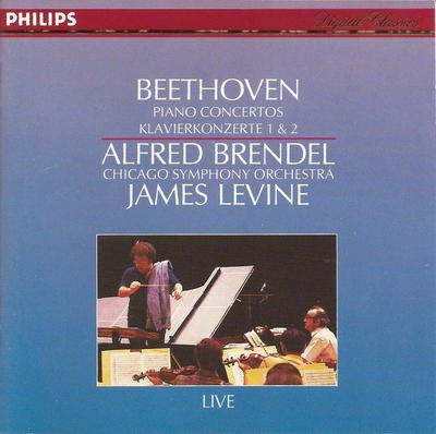 CD BEETHOVEN, BRENDEL, LEVINE; CSO - Beethoven:Klavierkonzerte Nr 1 4127872 Philips 1984 Germany Classical Used