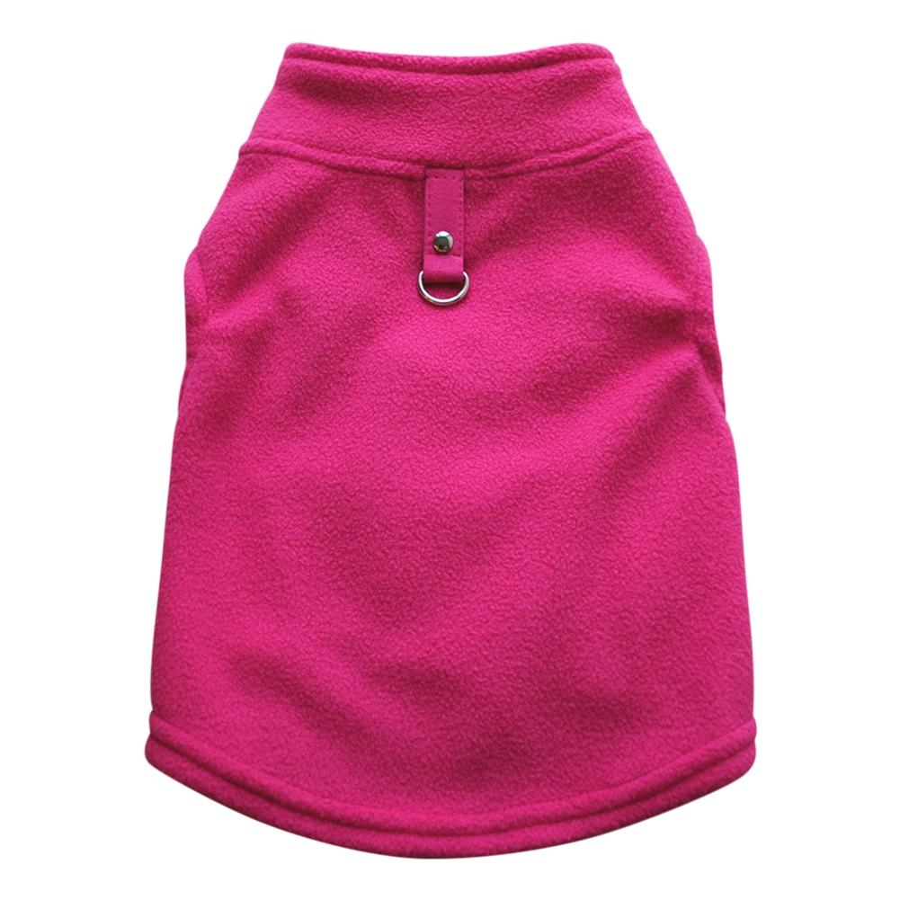 Fleece Vest Small Dog Pullover Fleece Jacket with Leash Ring Plaid Cold Weather Dog Clothes Pet Apparel Windproof Lightweight