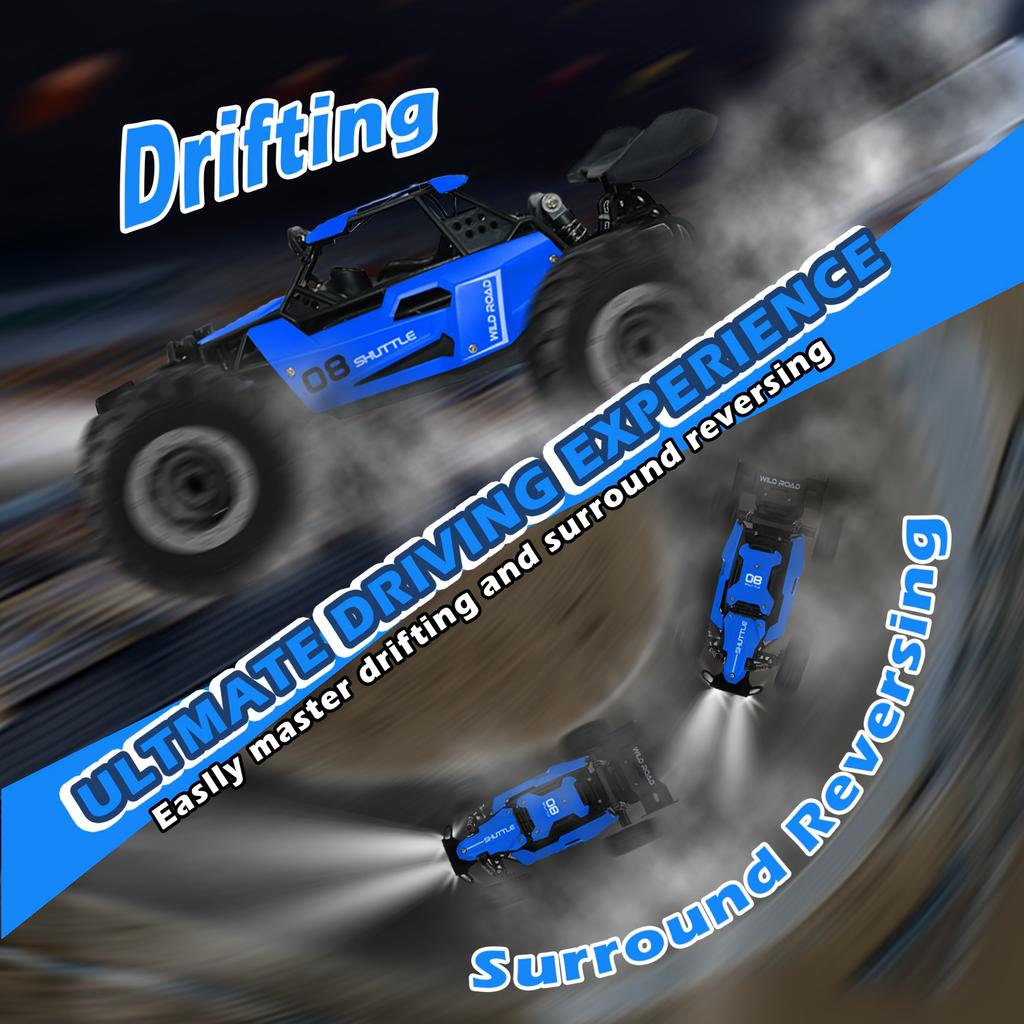 AAYC1 New RC Car 1:16 2WD with LED Light 2.4G 20KM/H High Speed Off-Road Climbing Remote Control Car Toy Gifts for Boys Girls Kids