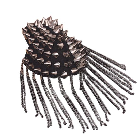 Shoulder Brooch Tassels Punk Jewelry Vintage Fringe Epaulette Clothes Decor
