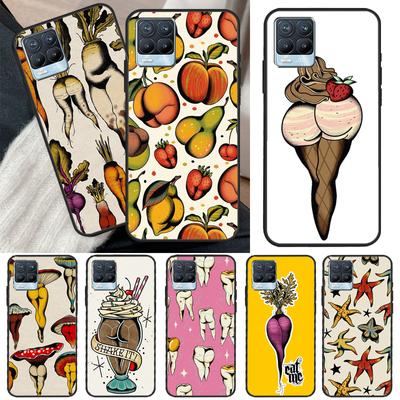 Sexy Mushrooms Carrot Fruits For OnePlus 10 Pro 9 Pro 8T Nord2 9R Case For Realme GT 2 Pro 7 8 GT Neo2 9i 8i C21 Coque