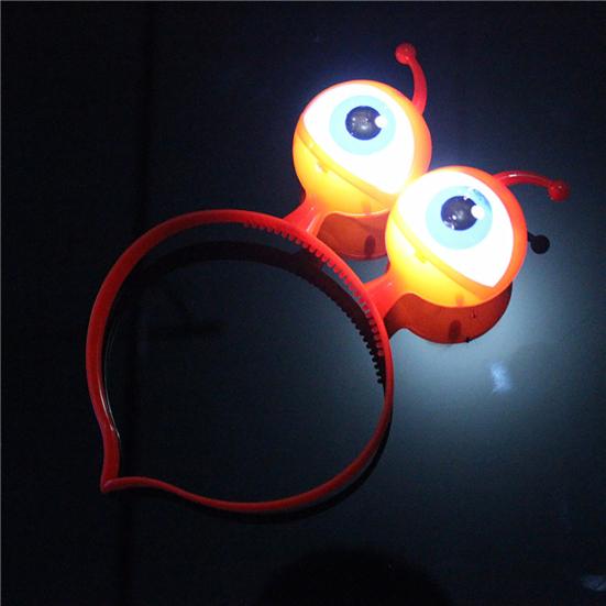 Shining Big Eyes Alien LED Hair Band Halloween Party Ball Concert Headwear Prop