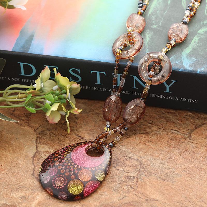 

Ожерелье в темпераменте, длинный винтажный свитер в этническом стиле, цепочка-свитер, художественные украшения