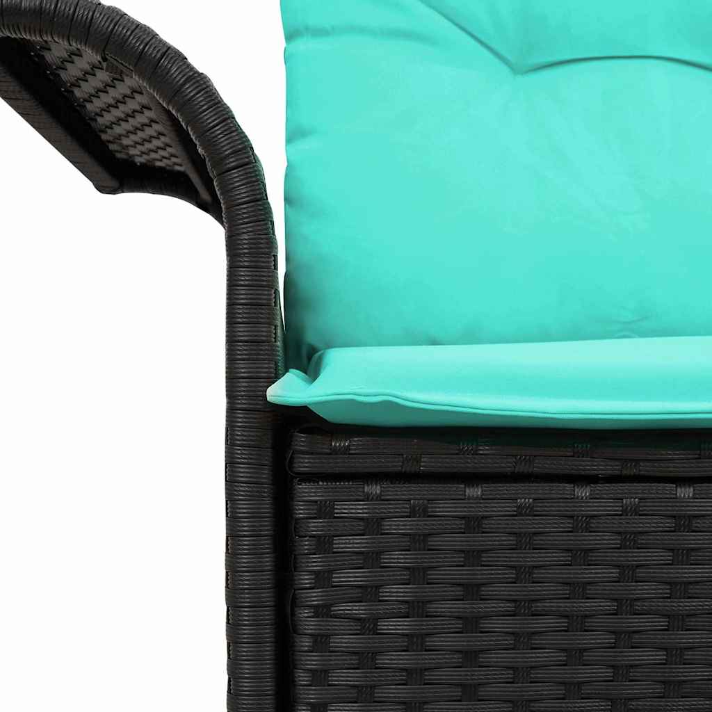 Garden Sofa with Cushions 141 x 62 x 69 cm Poly Rattan
