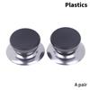 2*Universal Pot Lib Knobs Caps Wooden Heat-Resistant Cooking Pan Lid Covers Replacement Lifting Handle Kitchen Cookware Handgrip