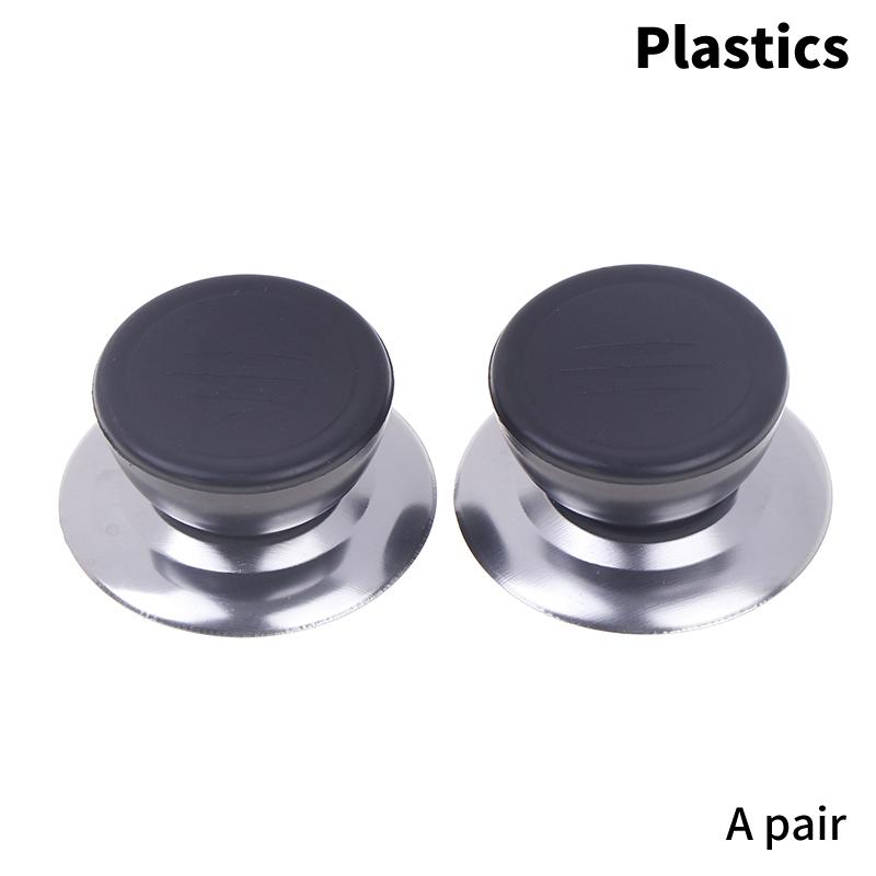 2*Universal Pot Lib Knobs Caps Wooden Heat-Resistant Cooking Pan Lid Covers Replacement Lifting Handle Kitchen Cookware Handgrip