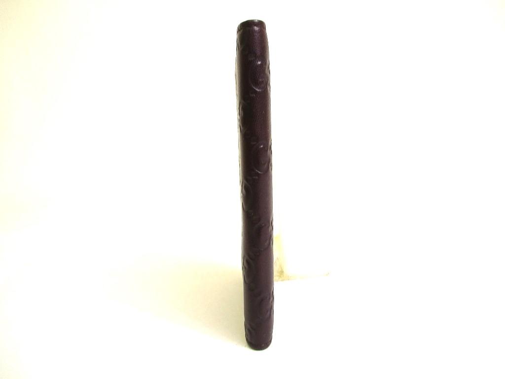 Authentic GUCCI Guccishima GG Leather Dark Brown Passport Holders #a214  Refurbished