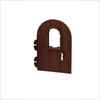 50g Interlocking Building Blocks: 1x4x6 with Window Lock Hole and Wooden Door Dome.