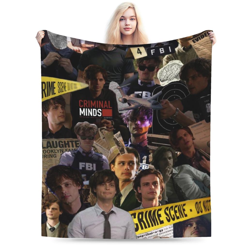 Cozy Criminal Minds Spencer Reid Blanket Stuff Sofa Decorative Throws And Blankets Lightweight Flannel for Bedroom