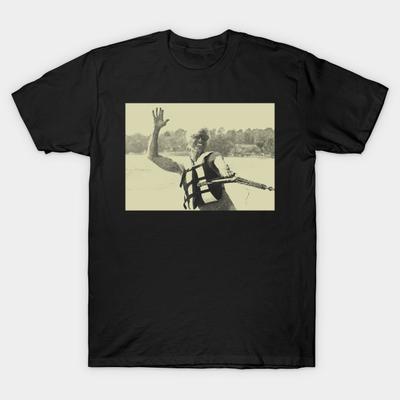Men Black Print T-shirt Baby Billy Freeman Baby Billy Freeman No-Cut Transfer Paper Print Cotton Tshirt