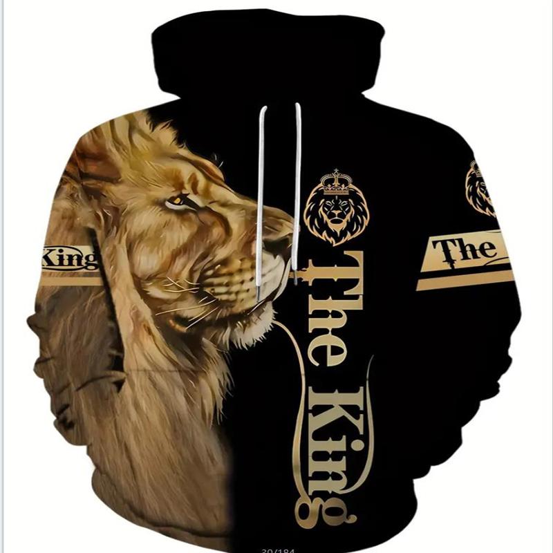 Autumn Men's 3D Digital Printed Hooded Sweatshirt Casual and Comfortable Loose Long Sleeved Men's Top