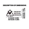 Fueled By Recycled Dinosaur Vinyl Decal Sticker, Car hobby, Window Decal, Truck Decal custom made