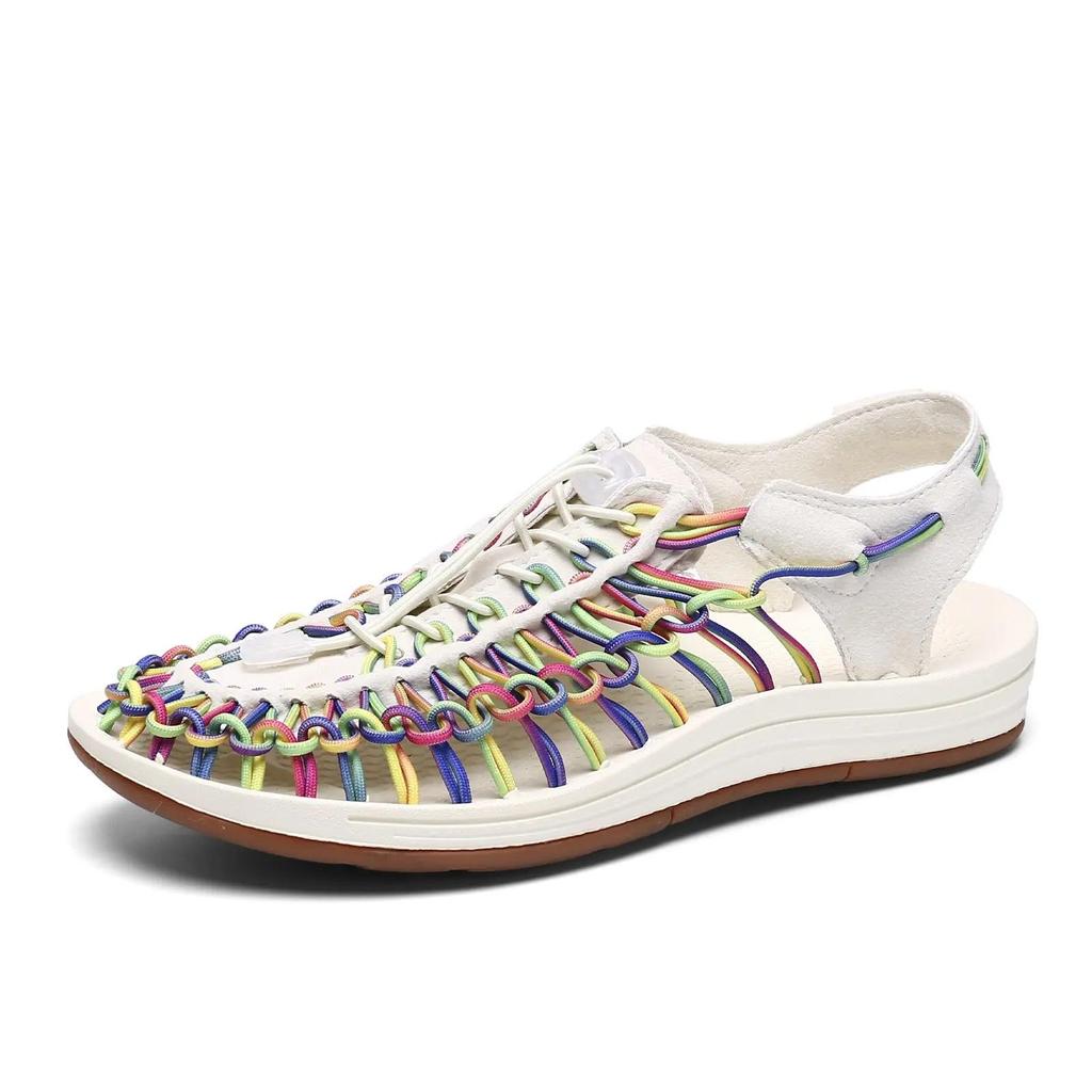 35-46 Size New Breathable Sandals Women Fashion Casual Woven Sandals Beach Women's Shoes Couple Shoes