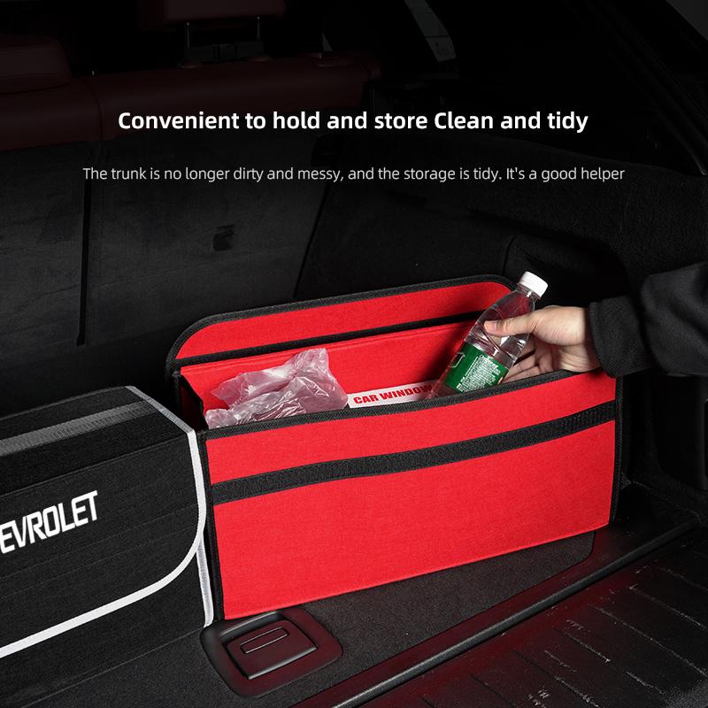 AABHH1 Car Felt Cloth Storage Bag Folding Organizer Box Trunk Tool Case For Chevrolet Sonic Silverado Trax Camaro Captiva Equinox SS