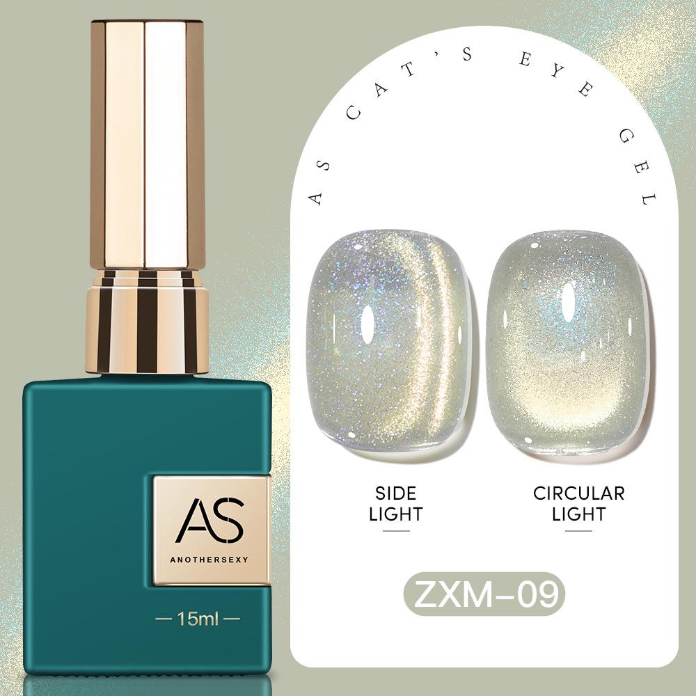 30 Shades Suspended Mirror Cat Eye Gel Polish Set with Glitter Glass Bead Effect