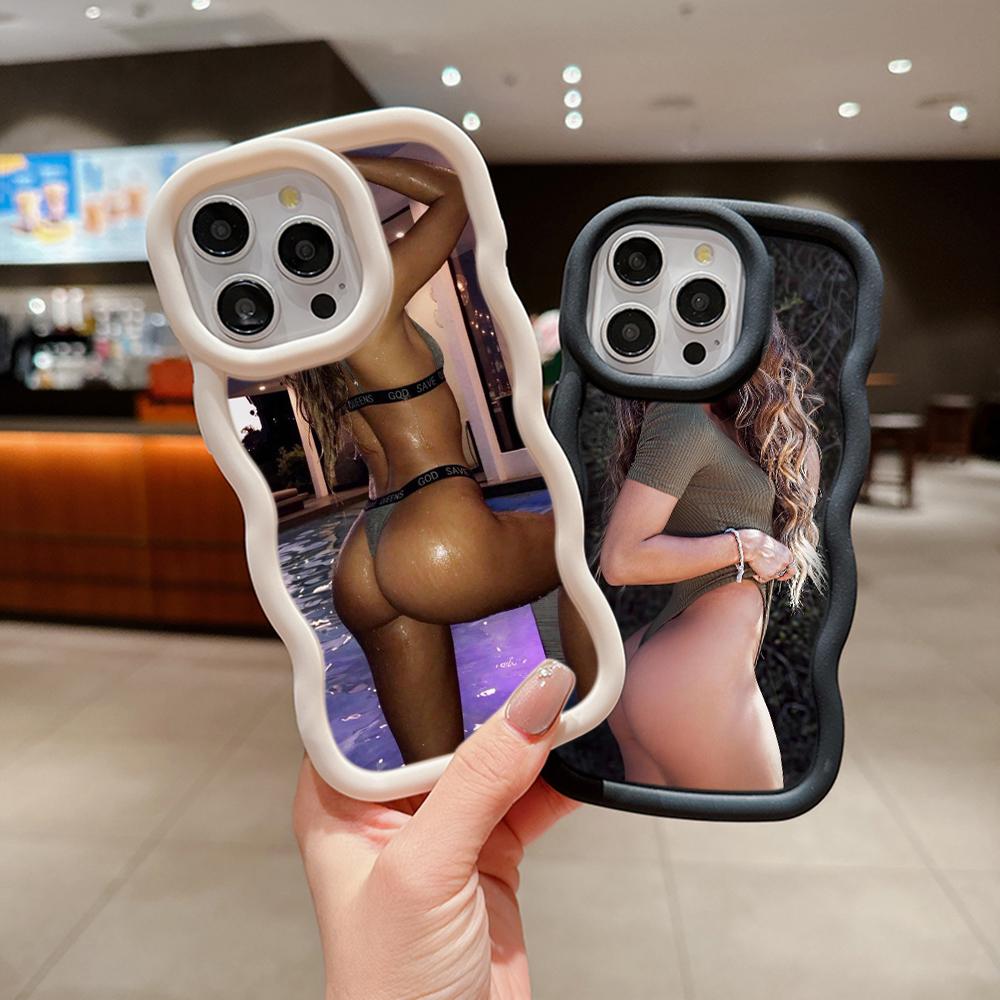 Macaron Big Wave Soft Phone Case for iPhone 11 12 13 14 15 Pro Max Samsung A13 A23 A14 A24 A53 A54 A55 Xiaomi Redmi Note 13 12C Cover A50 Sommer Ray