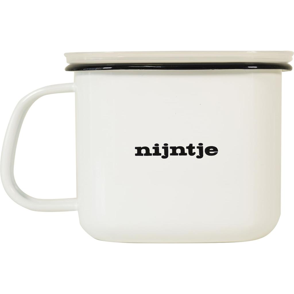 Fuji Enamel Limited Edition Miffy Nine Cheese Square Miso Pot, White, Enamel with Lid, for Miso Storage