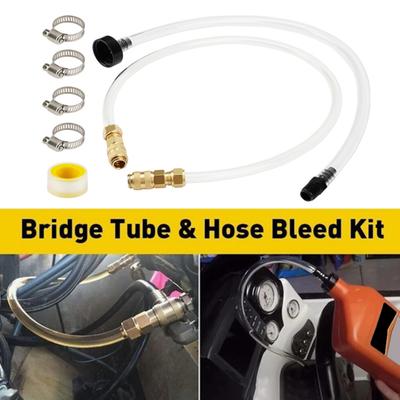Hydraulic Steering Bleed Kit Leak Resistant Quick Connection Universal Hydraulic Steering Fluid Filler Tube Kit Boat Tool
