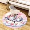 1PC Elephant Clouds Non-Slip Floor Round carpet, Office, family, bedroom, Large Area Rug Indoor Rugs,  Durable PolyesterH0377