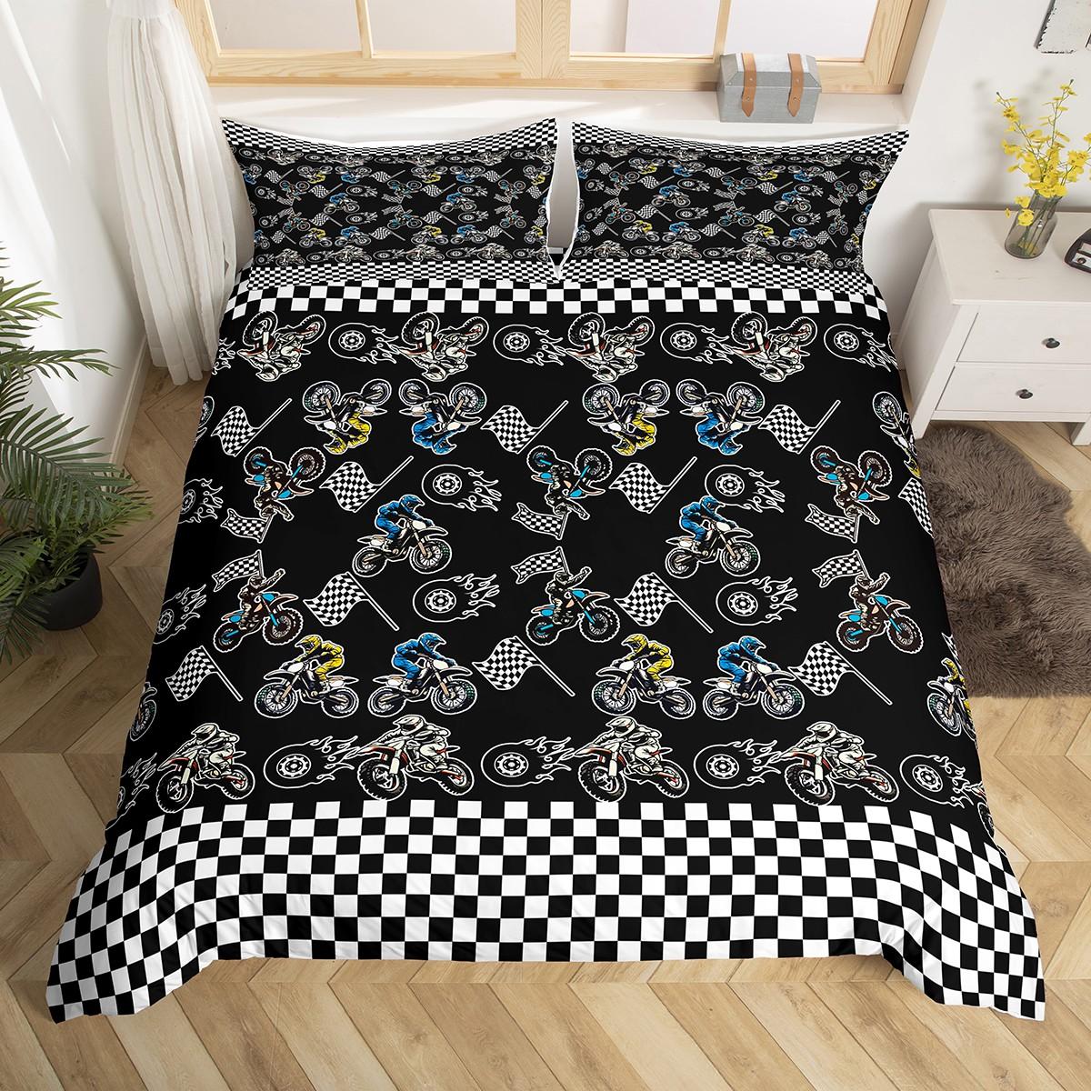 

Comforter Homewish Motorcycle Sport Boys Black Dirt Bike Lover Bedding Setextreme Sports Bed Set Comforter (quilt)-EU Single(135*200cm)3pcs